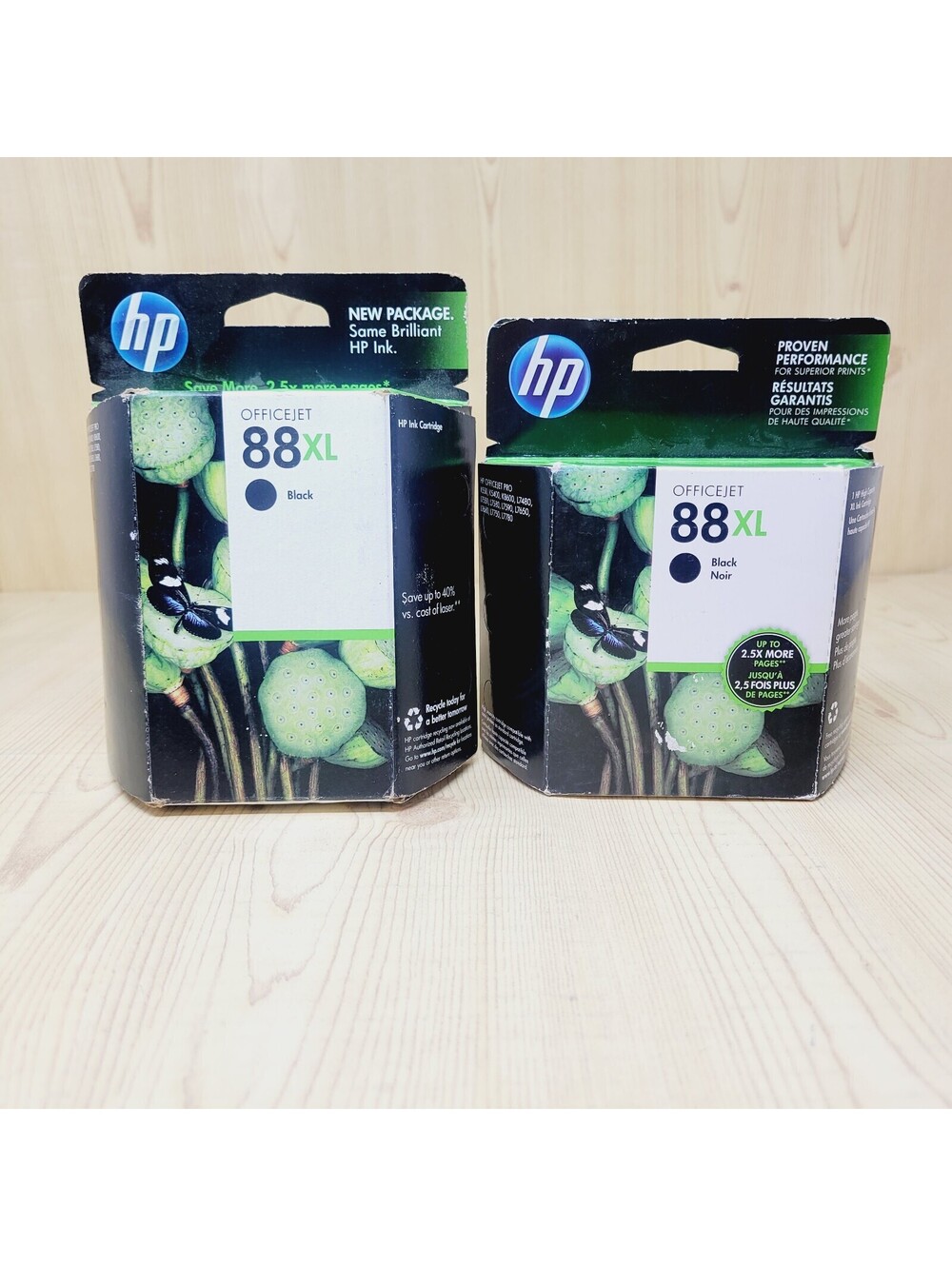 HP OfficeJet 88XL Black Printer Ink Expired Lot of 2